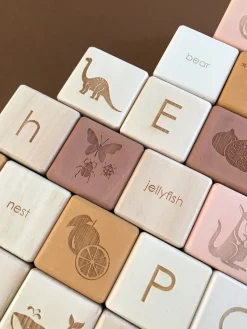 Alphabet Wooden Blocks - Rose>SABO concept Clearance