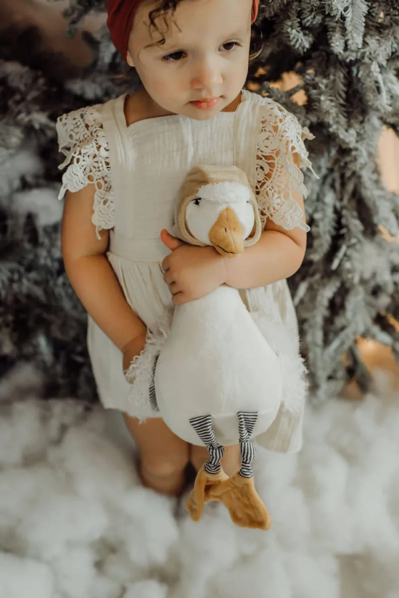 Avery the Aviator Snow Goose Stuffed Animal>Bunnies By the Bay Fashion