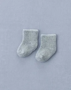 Baby Pile Knit Socks - Blue>Fog Linen Work Outlet