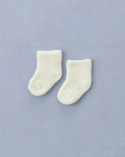 Baby Pile Knit Socks - Natural>Fog Linen Work Online