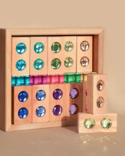 Gem Blocks with Pastel Lucent Cubes (45 pieces)>Bauspiel New
