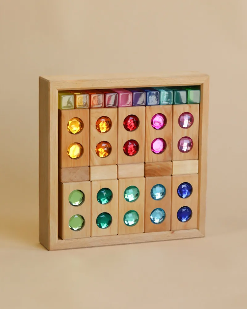 Gem Blocks with Lucent Cubes (45 pieces)>Bauspiel Clearance