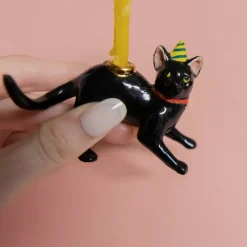 Black Cat Cake Topper></noscript>Camp Hollow Porcelain Animal Treasures New