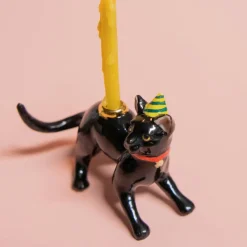 Black Cat Cake Topper></noscript>Camp Hollow Porcelain Animal Treasures New