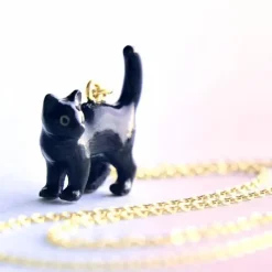 Black Cat Necklace>Camp Hollow Sale