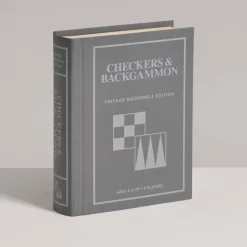 Board Game: Checkers & Backgammon Vintage Bookshelf Edition>WS Game Company Sale