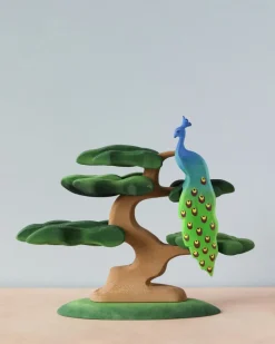 Bumbu Handmade Wooden Peacock On A tree>Bumbu Toys Outlet