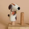 Calico Dog Finger Puppet>Deer Harbour Design Online