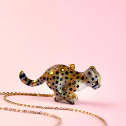 Cheetah Cub “Touch of Gold” Necklace>Camp Hollow Clearance