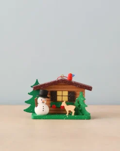 Ornament - Cottage with Snowman>Christian Ulbricht Best