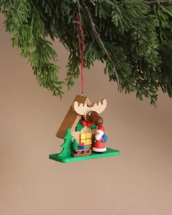 Ornament - Santa with Elk House>Christian Ulbricht Online