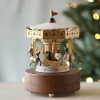 Christmas Carousel Music Box>Wooderful Life Outlet
