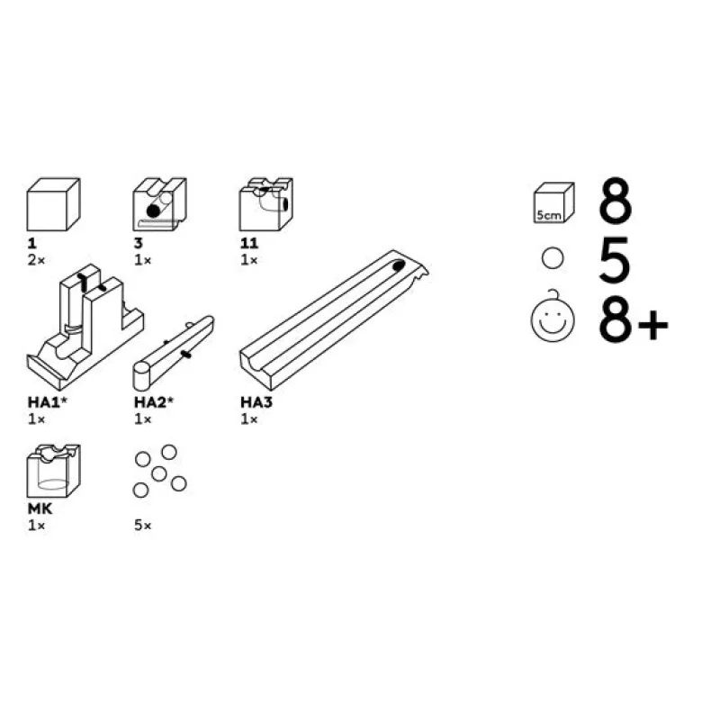 Kick Marble Run Extra Set>Cuboro Fashion