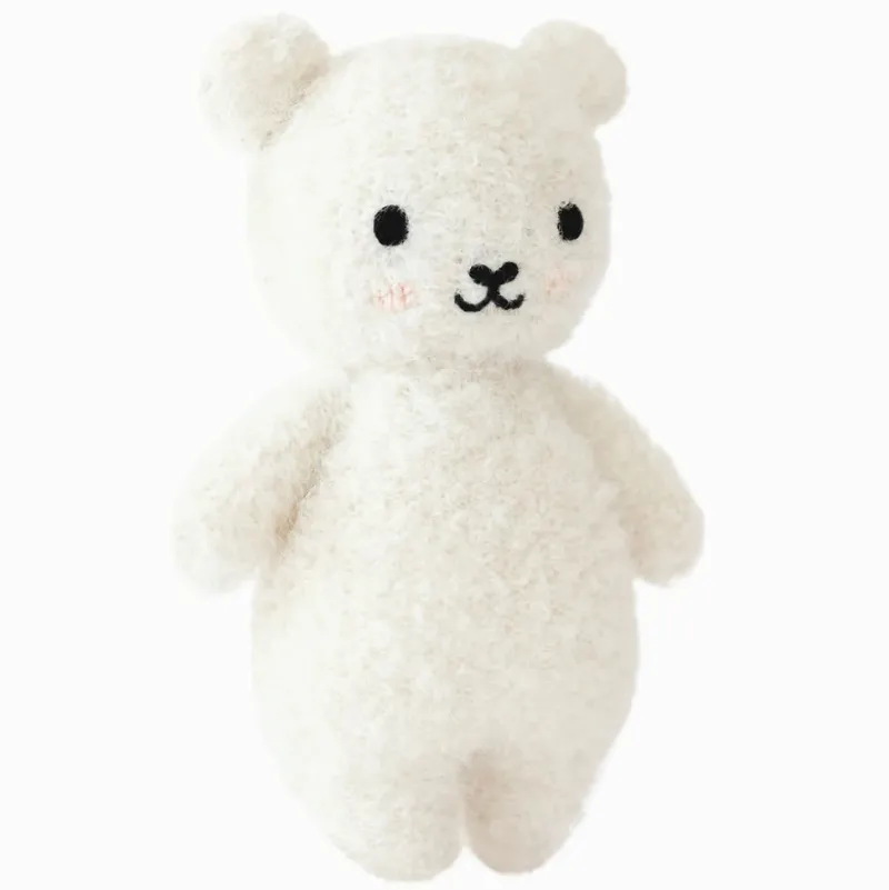 Baby Bouclé Bear - Ivory>Cuddle + Kind Hot