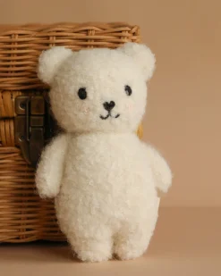 Baby Bouclé Bear - Ivory>Cuddle + Kind Hot