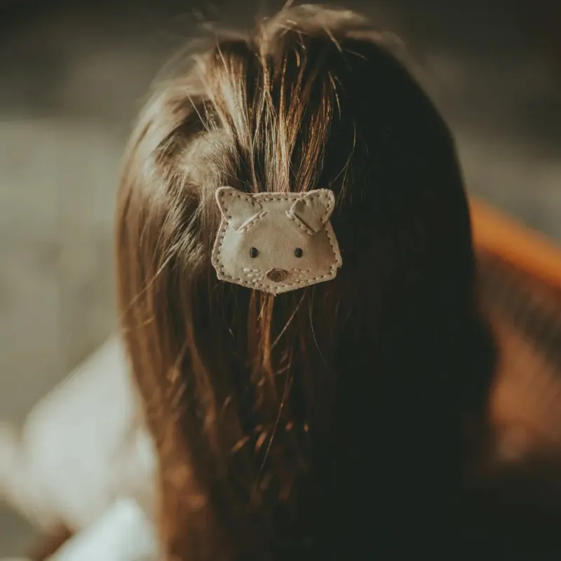 Leather Hair Tie - Cat>Donsje Clearance