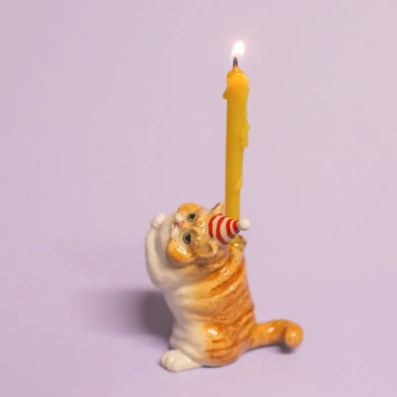 Exotic Shorthair Cat Cake Topper>Camp Hollow Porcelain Animal Treasures Discount