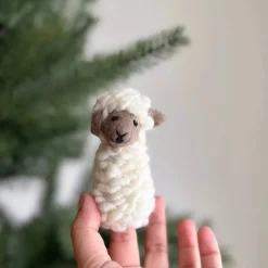 Fluffy Sheep Finger Puppet>Deer Harbour Design Online