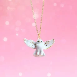 Gold and White Snowy Owl Necklace>Camp Hollow Best