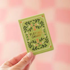 Green Floral Deck of Playing Cards><noscript><img width=