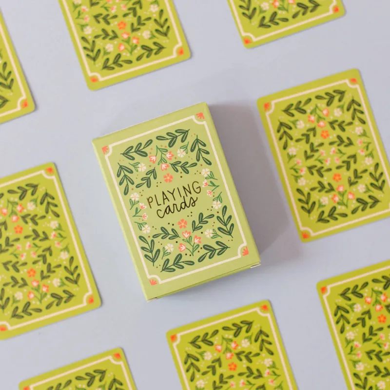 Green Floral Deck of Playing Cards>Pippi Post Hot