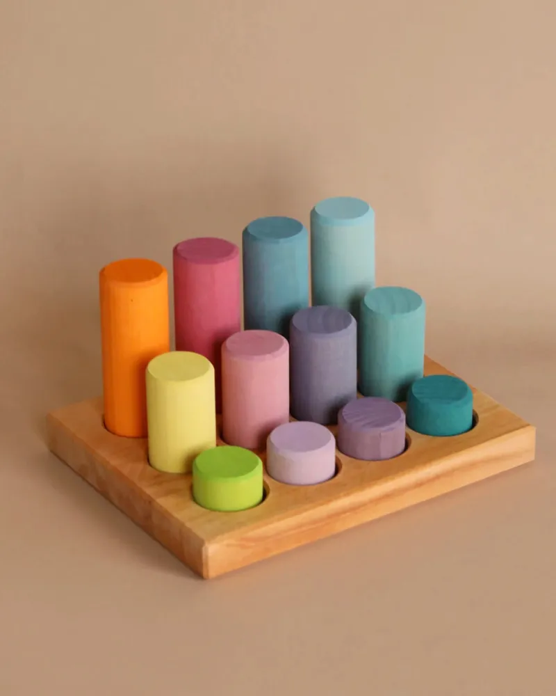 Grimm's Stacking Game Small Pastel Rollers>Grimms Fashion