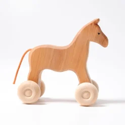 Grimm's Wooden Horse Willy Push Toy>Grimms Hot