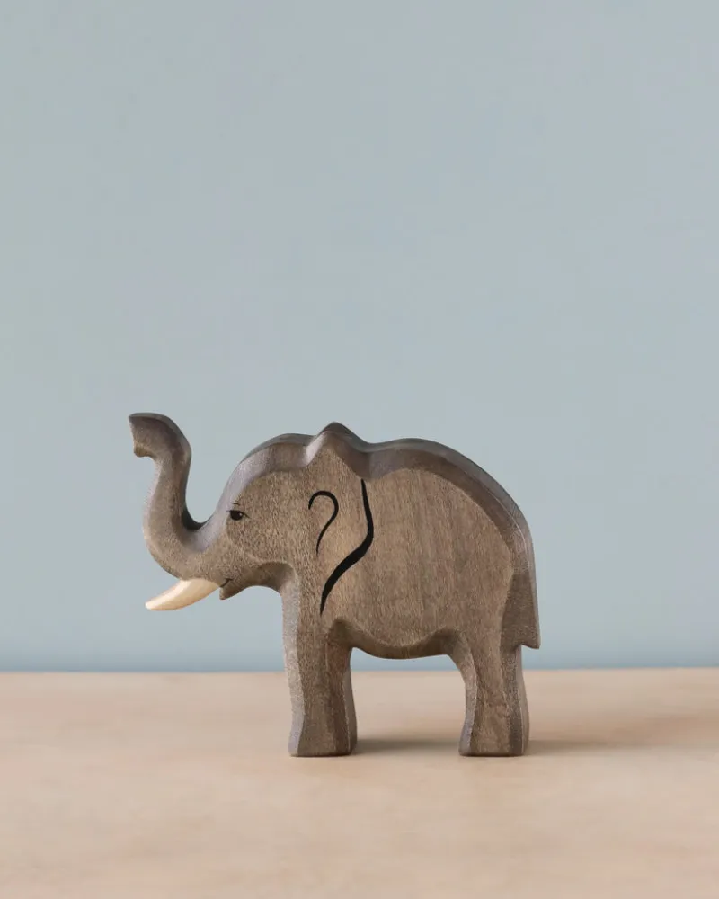 Handmade Elephant - Trunk Raised>Holzwald Online