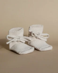 Handmade Merino Wool Booties - Cream>HVID Clearance