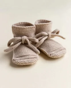 Handmade Merino Wool Booties - Sand>HVID Sale
