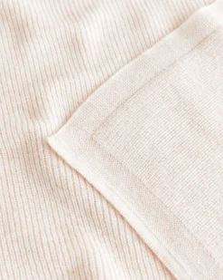 Handmade Merino Wool Felix Blanket - Cream><noscript><img width=