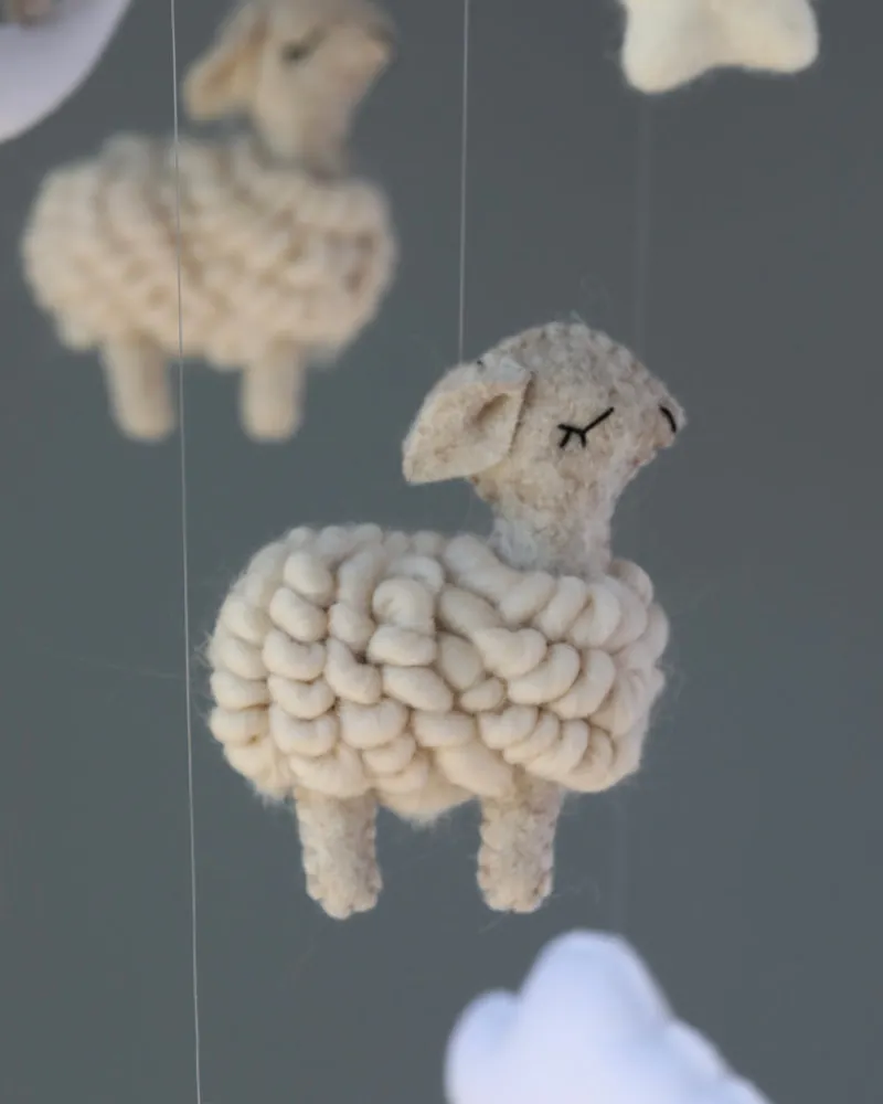 Handmade Mobile - Little Sheep - Final Sale>GGC Clearance