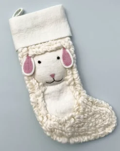 Handmade Sheep Christmas Stocking><noscript><img width=