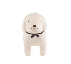 Handmade Tiny Wooden Animals - White Dachshund Dog><noscript><img width=