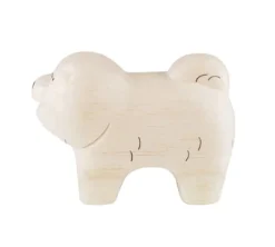Handmade Tiny Wooden Animals - Chow Chow Dog><noscript><img width=