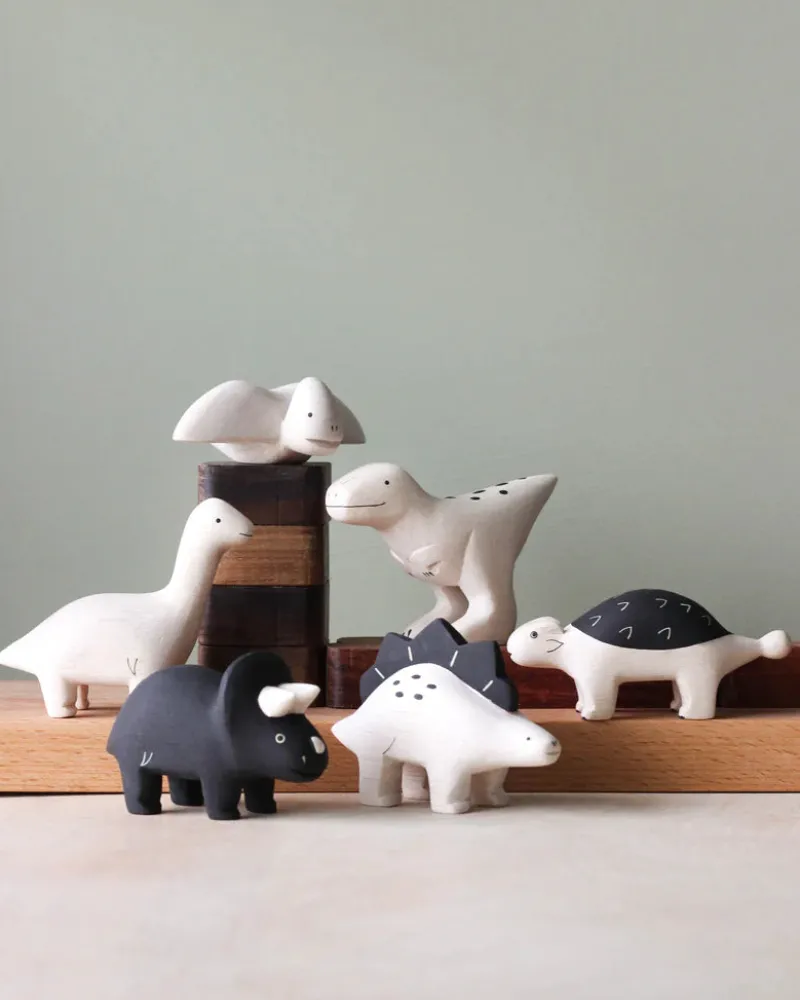 Handmade Tiny Wooden Dinosaurs - Stegosaurus>T-Lab Best