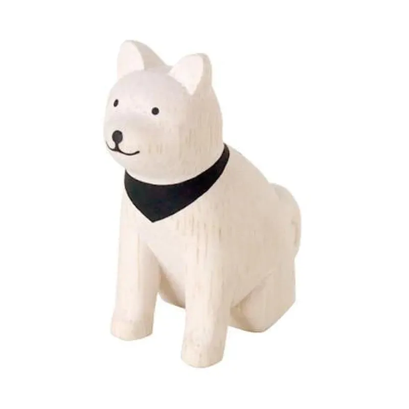 Handmade Tiny Wooden Farm Animals - Akita Dog>T-Lab Best