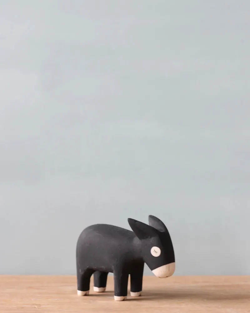 Handmade Tiny Wooden Farm Animals - Donkey>T-Lab Fashion