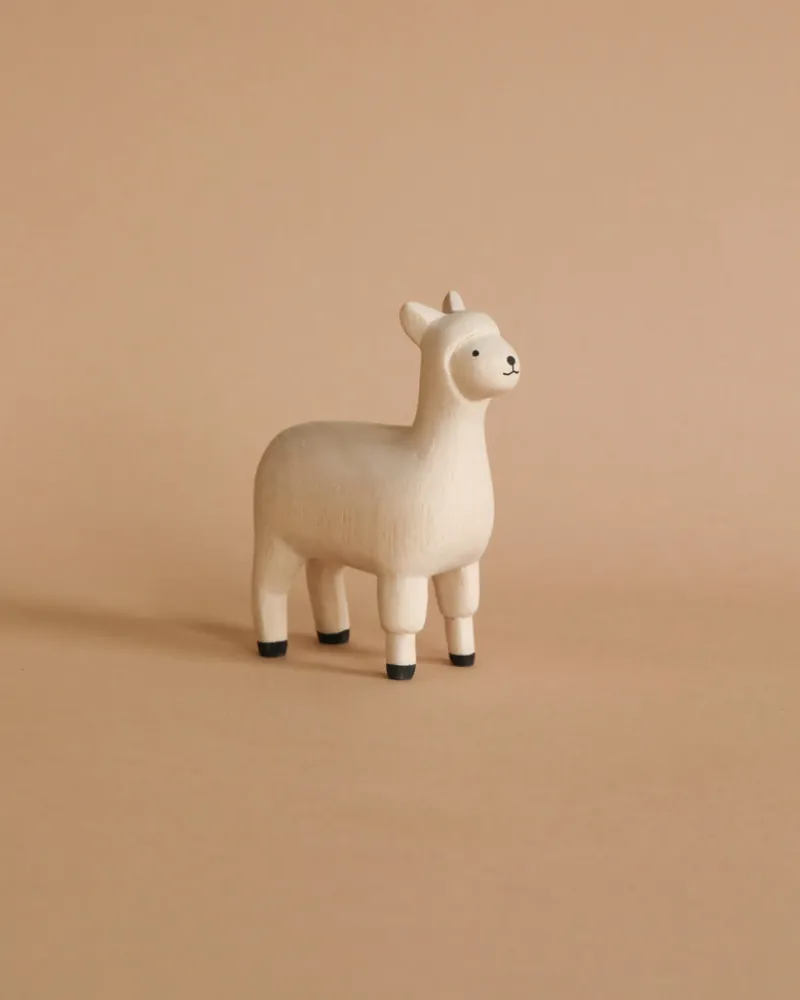 Handmade Tiny Wooden Farm Animals - Alpaca>T-Lab Hot