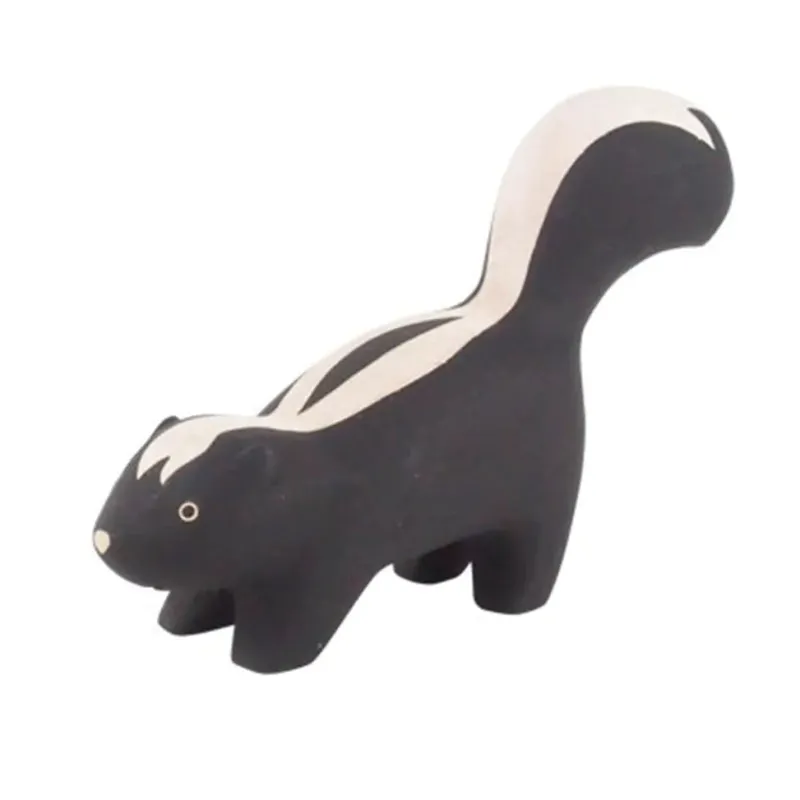 Handmade Tiny Wooden Forest Animals - Skunk>T-Lab Sale