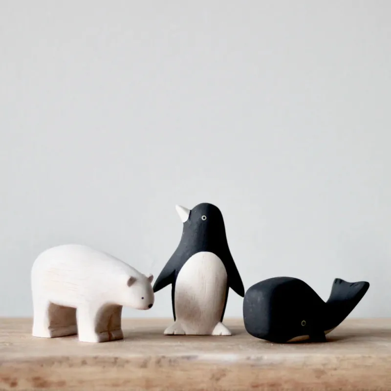 Handmade Tiny Wooden Penguin>T-Lab Clearance