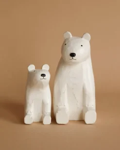 Handmade Tiny Wooden Polar Bears>T-Lab Clearance