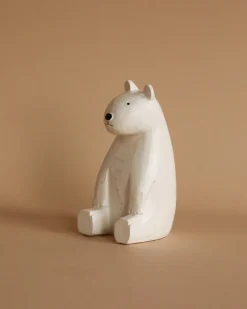Handmade Tiny Wooden Polar Bears><noscript><img width=