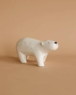 Handmade Tiny Wooden Polar Bears><noscript><img width=