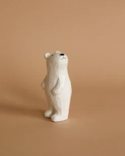 Handmade Tiny Wooden Polar Bears><noscript><img width=