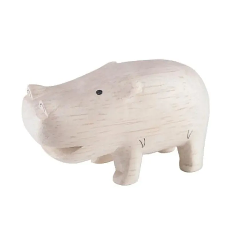 Handmade Tiny Wooden Safari Animals - Hippo>T-Lab Fashion