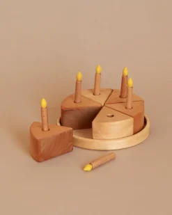 Handmade Wooden Birthday Cake><noscript><img width=