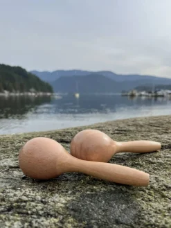 Handmade Wooden Maracas><noscript><img width=