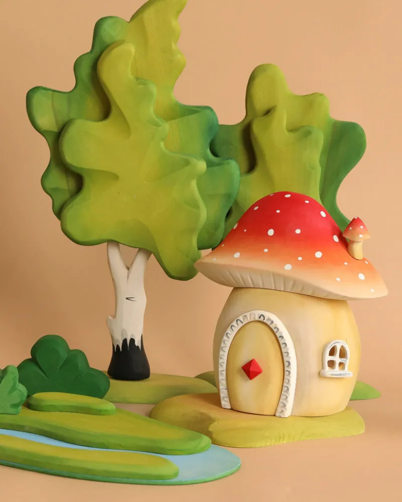 Handmade Wooden Mushroom House>Bumbu Toys Clearance
