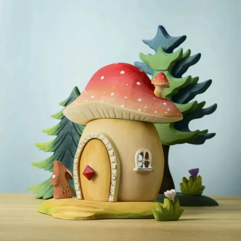 Handmade Wooden Mushroom House>Bumbu Toys Clearance